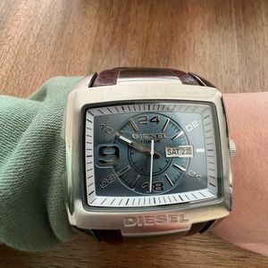 Mens Diesel Watch with leather band